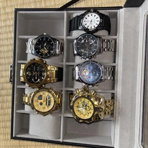 FOXBOX 7 Reloj Colección Oro Acero Inoxidable Automático Cuerda Digital Analógico - Imagen 1 de 12