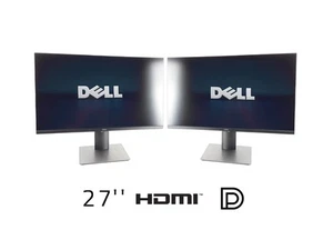 2x Dell P2719H 27" FHD Monitor 60Hz 16:9 8ms 1000:1 Pivot HDMI DP VGA USB-Hub - Bild 1 von 6