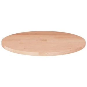 Natural Solid Oak Round Table Top Ø 50 x 1.5 cm Rustic Wood Furniture - Picture 1 of 4