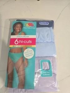 New Fruit of the Loom Microfiber 6 Hi-Cuts Size 8/XL - Picture 1 of 2