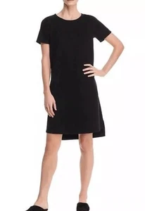 Eileen Fisher schwarzes Tencel Ponte Kleid Rundhals kurz Slv Gr. M dick Reise - Bild 1 von 13