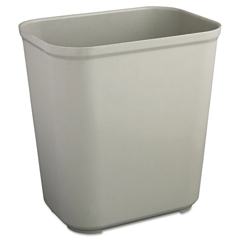 Rubbermaid Commercial 2543GRA 7 gal. Fiberglass Wastebasket - Gray New - Image 1 of 1
