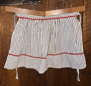 Mezzo grembiule vintage anni '60 bambino/adulto piccolo ~ righe blu e bianche ~ fatto a mano - Foto 1 di 9