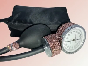 Bling Sphygmomanometer AUSTRIAN CRYSTALS BP Cuff Blood Pressure Bedazzled Custom - Picture 1 of 13