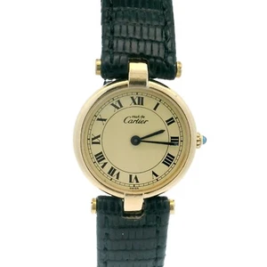 Cartier Vendome 925 plata chapado en oro cuarzo vintage - Imagen 1 de 4