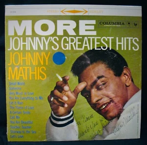 JOHNNY MATHIS: Signed "More Greatest Hits" Album w/COA From Norm Nite~Sealed! - Picture 1 of 5