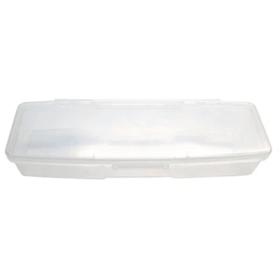 1pc Small Plastic Manicurists Personal Box Storage Case Container White - Image 1 of 4