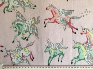 51cm x 36cm wide Cath Kidston Painted Unicorns Lightweight cotton fabric new - Picture 1 of 9