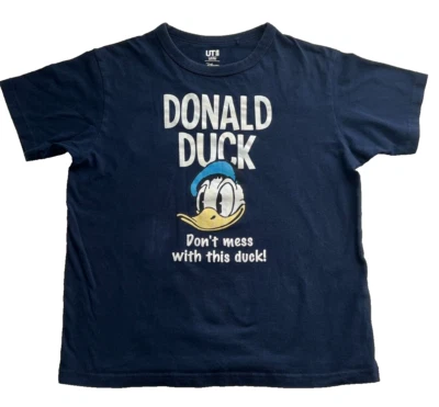 UT Uniqlo Kids Disney Boy Size 11-12 T Shirt Donald Duck Blue Cotton - Image 1 of 3