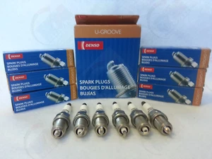 6x DENSO K22PR-U11 (3192) U-Groove Resistor Spark Plug (Colder Plugs) - Picture 1 of 1