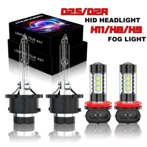 D2S H11 HID / LED Headlight Bulbs Low Beam Fog Light For Volvo S40 2005-2007 - Picture 1 of 16