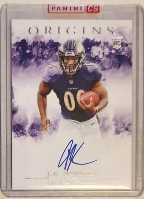 JK Dobbins 2020 Panini Origins Rookie Autograph #RA-JK On Card Sealed Auto - Image 1 of 2