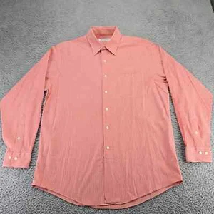 Brooks Brothers Shirt Mens 16-34/35 Red Button Down Long Sleeve Preppy Pocket - Picture 1 of 8