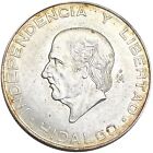 1955 Mexicao 5 Cinco Pesos Silver Coin   Hidalgo Libertad  0625