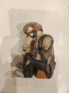 1984 Emmett Kelly Jr Flambro The Thinker Miniatur 10005 Box - Bild 1 von 5