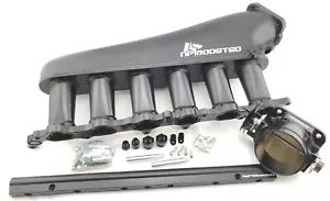 SE ADAPTA 1993+ TOYOTA SUPRA MK4 2JZ-GE KIT COLECTOR DE ADMISIÓN PERSONALIZADO 90 MM CUERPO ACELERADOR - Imagen 1 de 2