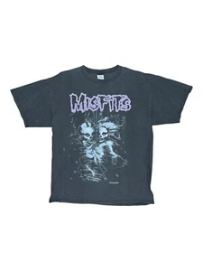 VTG 90s Misfits Band T Shirt XL Violent World Danzig Evil Live Blue Grape 1999 - Picture 1 of 9