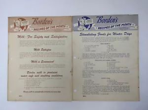 Borden's Dairy Recipes of The Month 1946 1947 Gridley Division w/ Radio AD - Picture 1 of 7