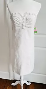 LILLY PULITZER BOWEN DRESS WAVE JACQUARD 10 WHITE Bride Graduation Shower NWT - Picture 1 of 18