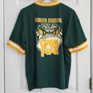 Greenbay Packers Shirt PUT YOUR GAME FACE ON ~ Vintage Unisex L 42-44 Polyester  - Picture 1 of 9