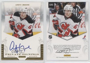 2010-11 Zenith Private Signings Andy Greene #GRE Auto