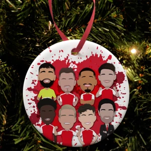 Arsenal Weihnachtsbaumdekoration flach Keramik Bummeln Spritzdesign 2022-23 - Bild 1 von 1