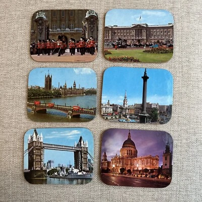 [Vintage] Coasters London England Set of 6 Historic Landmarks - [RARE ] - Image 1 of 4