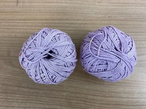 2 Rollen Häkelgarn Strickgarn Häkelfaden Baumwollfaden rosa/lila - siehe Foto - Bild 1 von 3