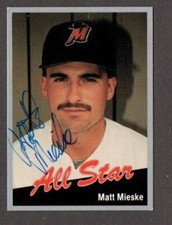 Matt Mieske 1991 Cal League Cards All-Stars authentic autographed card 