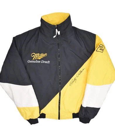 Vintage Rusty Wallace Racing Jacket Mens XL Miller Nascar Color Block Insulated Cover