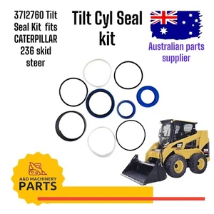 fits Caterpillar Tilt Cylinder Ram Seal Kit 3712760 236B2 236 - Picture 1 of 10