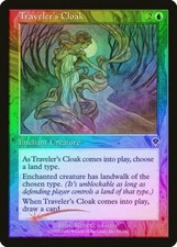 Traveler's Cloak FOIL Invasion PLD Blue Common MAGIC GATHERING CARD ABUGames