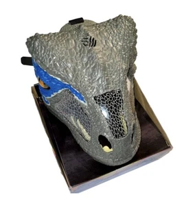 Jurassic World ""ELECTRONIC"" Chomp N Roar Velociraptor blau Dinosaurier MASKE, neu - Bild 1 von 6