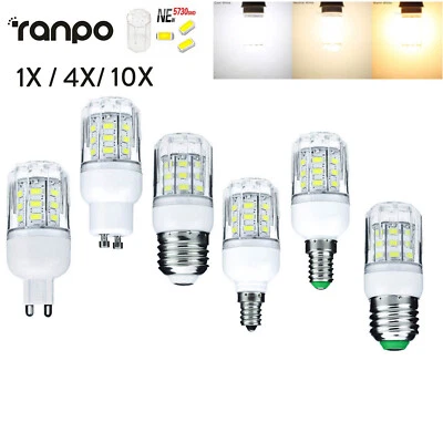 7w LED Mais Glühbirnen Lichter Wohnen Schlafzimmer Kronleuchter Klar PC Schale - Bild 1 von 4