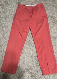 Polo Ralph Lauren Bedford Chino Straight Fit Twill Pants Salmon Red Size 31/30 - Picture 1 of 8