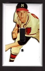 WARREN SPAHN LIGHT SWITCH PLATE MILWAUKEE BRAVES - Picture 1 of 1