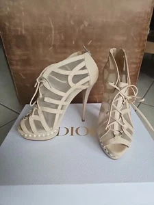 Le Silla ITALY HIGH HEEL LEDER MESH NUDE GLADIATOR STIEFELETTEN BOOTIE Gr. 38,5 - Bild 1 von 13