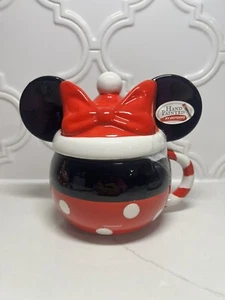 Disney Minnie Mouse Cabeza Navidad Cerámica Taza de Café y Tapa NUEVO - Envío Gratis - Imagen 1 de 15
