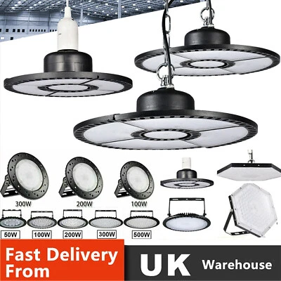 UOCOMDER UFO LED High Bay Light Warehouse Industrial Factory Garage Gym Floodlight FD