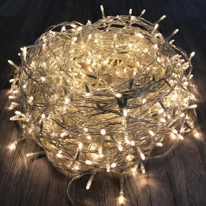 400er LED Weihnachtslichterkette Lichterkette innen/außen Warmweiß transp. Kabel - Bild 1 von 7