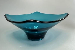 MCM Wikinger Kunst Glas Episch 6" Quadratisch Top Bonbon Bluenique Süßigkeiten Schale Schüssel #1143 - Bild 1 von 10