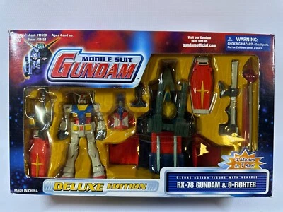 Mobile Suit Gundam Deluxe Edition RX-78 Gundam and G Fighter Figure 2001 Bandai - Image 1 of 4