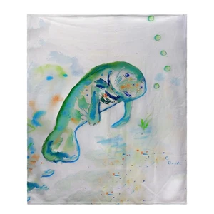 Betsy Drake Betsy's Manatee Fleece Throw - Picture 1 of 1