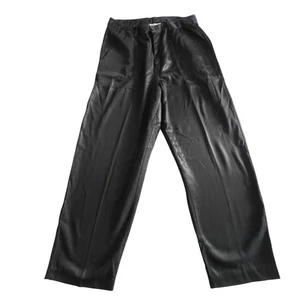 Madison Studio schwarze Tencel-Hose 14 hohe Taille weites Bein Utility Komfort Büro - Bild 1 von 10