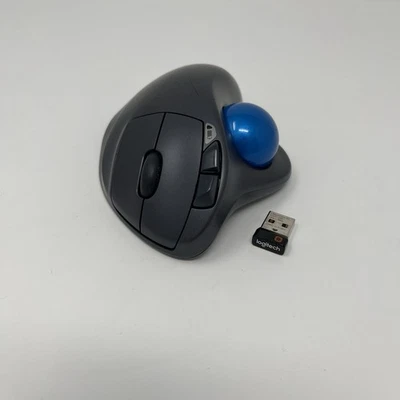 Mouse Trackball Wireless Logitech M570 Grigio con Ricevitore Unificante - Testato Funzionante - Immagine 1 di 4