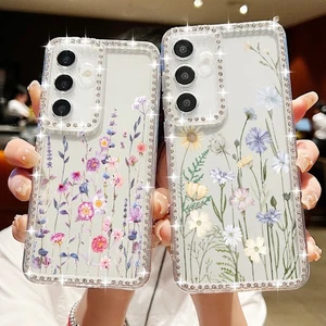 Für Samsung S25 S24 Ultra S23 S22 A15 A55 A26 Diamond Clear Silikon Hülle Cover - Bild 1 von 14