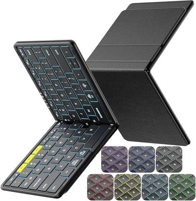 Samsers Full-Size Foldable Bluetooth Keyboard, KF08X Wireless Backlight - Image 1 of 4