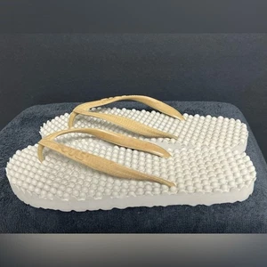 Neu Souls Damen 9 Herren 7 hellbraun Massage Textur Innensohle Komfort Flip Flop Sandalen - Bild 1 von 6