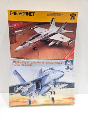 2X LOT 1/72 ITALERI F/A-18F SUPER HORNET + TESTORS F-18 HORNET NEW MODELS - Image 1 of 2