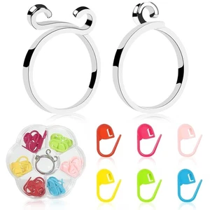 Anello all'uncinetto con 30 fibbie di posizionamento color caramella, anelli all'uncinetto per il Fi8956 - Foto 1 di 6